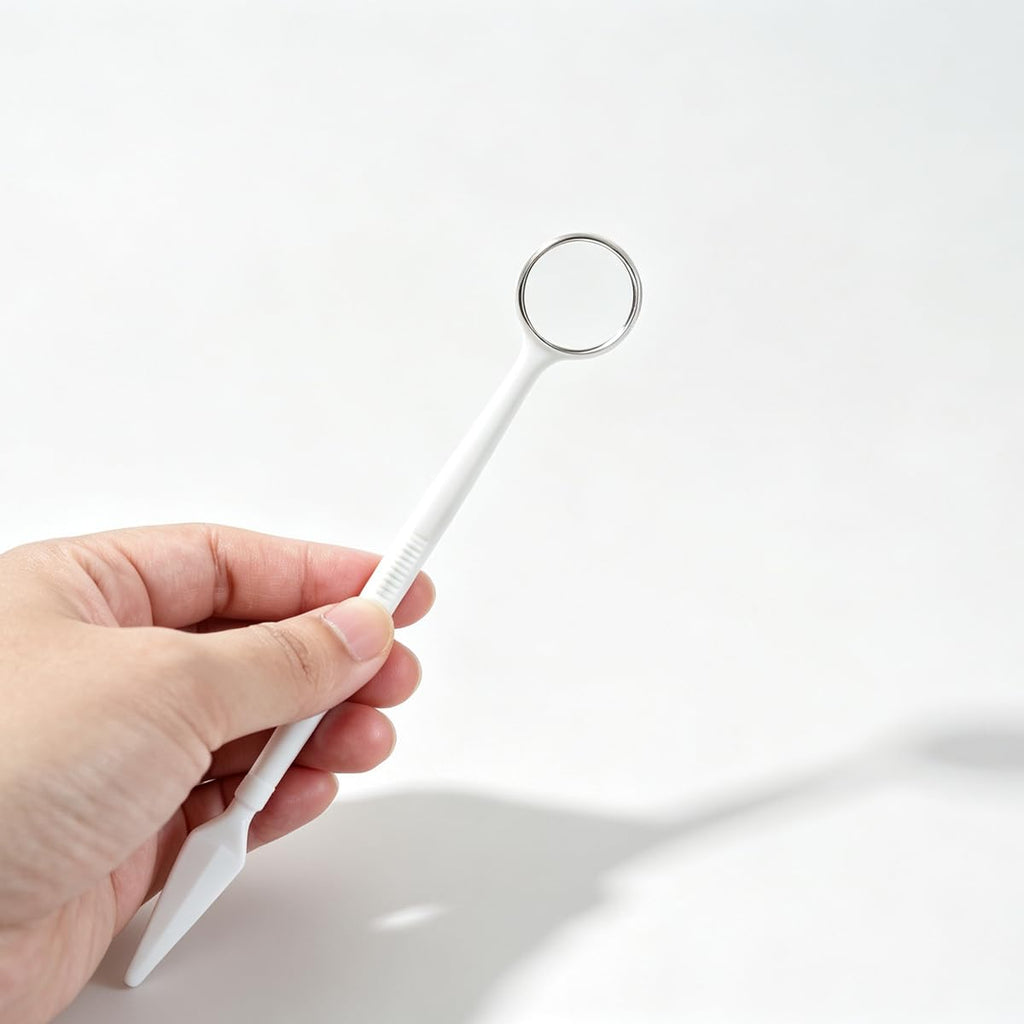 100 Pack Disposable Dental Exam Mouth Mirrors - Individually Wrapped Single-Use Oral Mirror Tools for Dentists, Clinics, and Personal Teeth Checkup