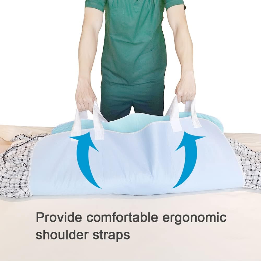 2 Pack Bed Pads for Incontinence Positioning Bed Pad with Handles for Lift and Transfer Reusable Waterproof Bed Pads Washable Incontinence Bed Pads for Elderly Hospital Home Care 36” × 34”