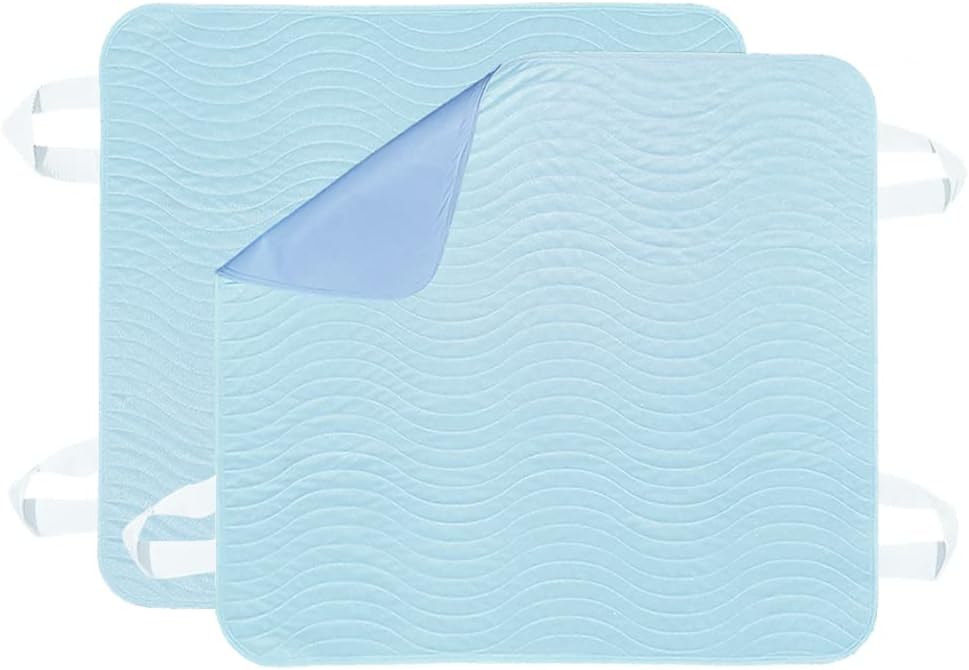 2 Pack Bed Pads for Incontinence Positioning Bed Pad with Handles for Lift and Transfer Reusable Waterproof Bed Pads Washable Incontinence Bed Pads for Elderly Hospital Home Care 36” × 34”