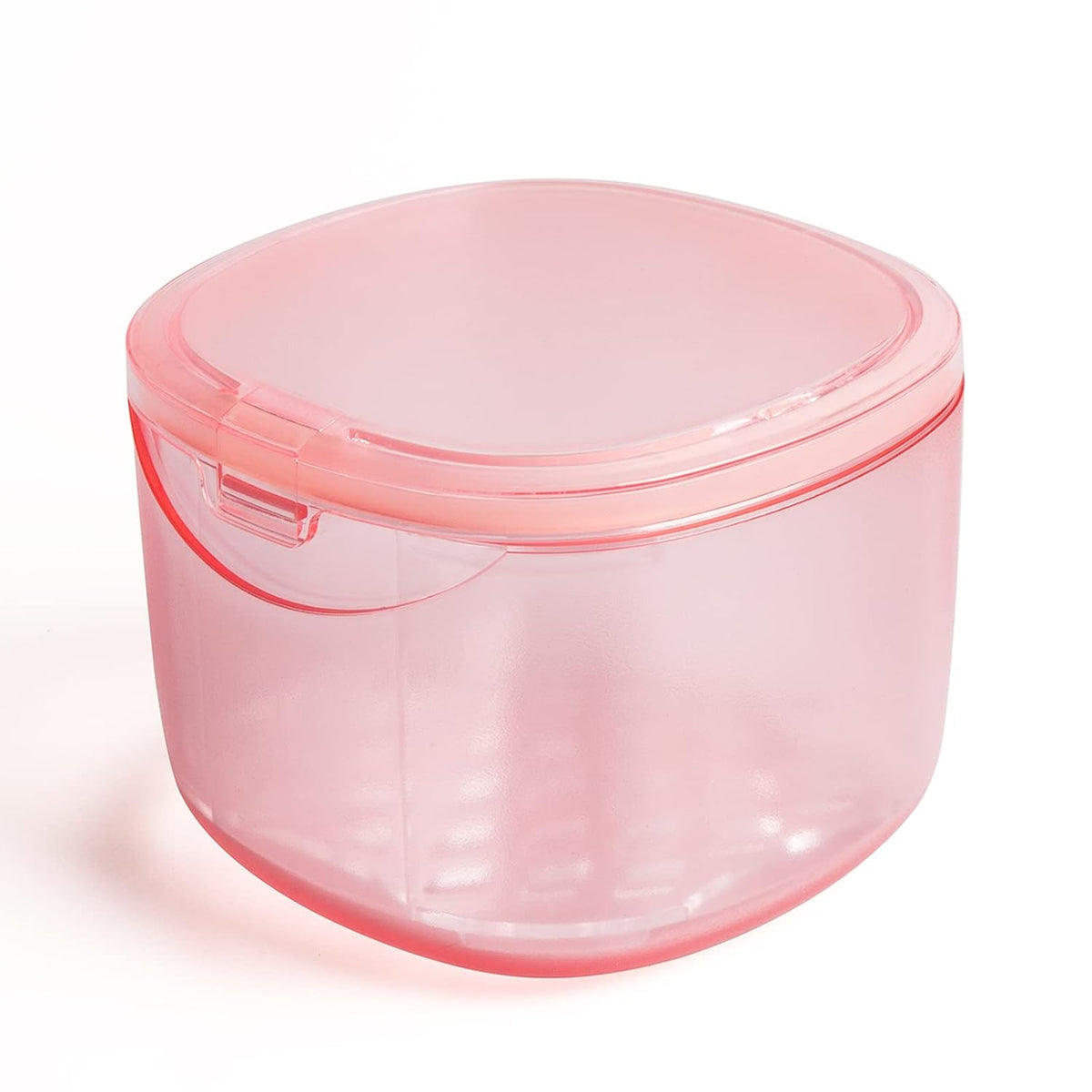 Upgraded Denture Bath Box Cup, No-Leak Denture case,Retainer Cleaning Box, Complete Clean Care for Dentures, Clear Braces, Mouth Guard, Night Guard & Retainers (transparent grey)