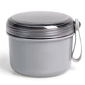 Uouovo Large Denture Bath Cup No Leak Denture Case Retainer Cleaner Case Complete Cleaning Care Denture Clear and Retainer Denture Holder for Soaking (grey)