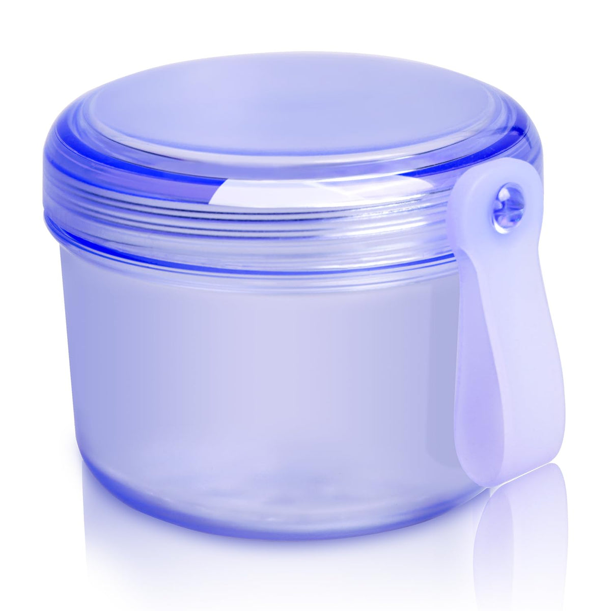 Uouovo Large Denture Bath Cup No Leak Denture Case Retainer Cleaner Case Complete Cleaning Care Denture Clear and Retainer Denture Holder for Soaking (grey)