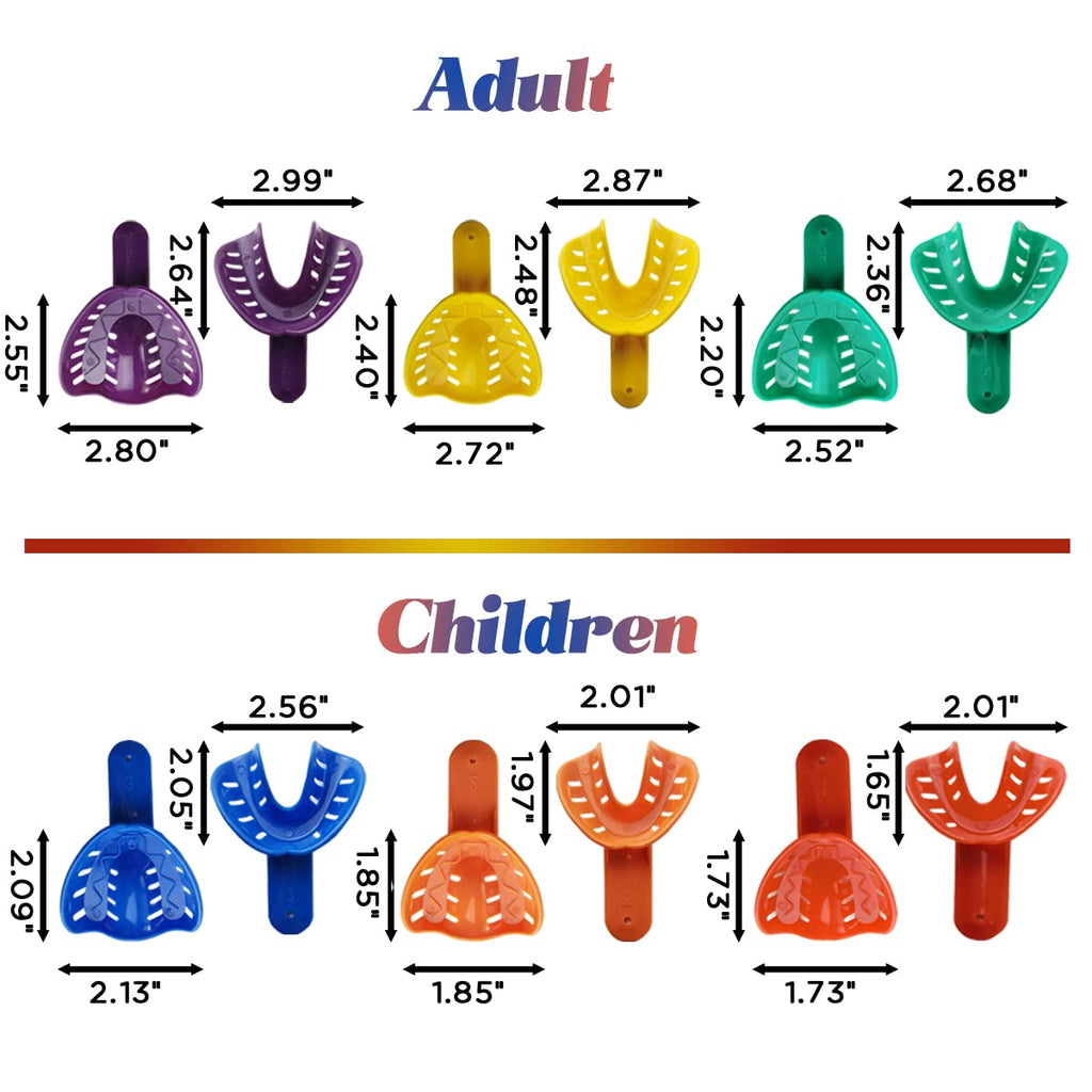Dental Impression Tray for Adult/Children, Plastic Materials Teeth Holder Dental Central Supply for Oral Tools