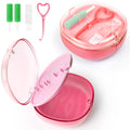 Aligner remover tool, With a Retainer Case with mirror and 2 Aligner Chewies, used for oral care removal and Storage, Compatible with Invisalign(Pink)
