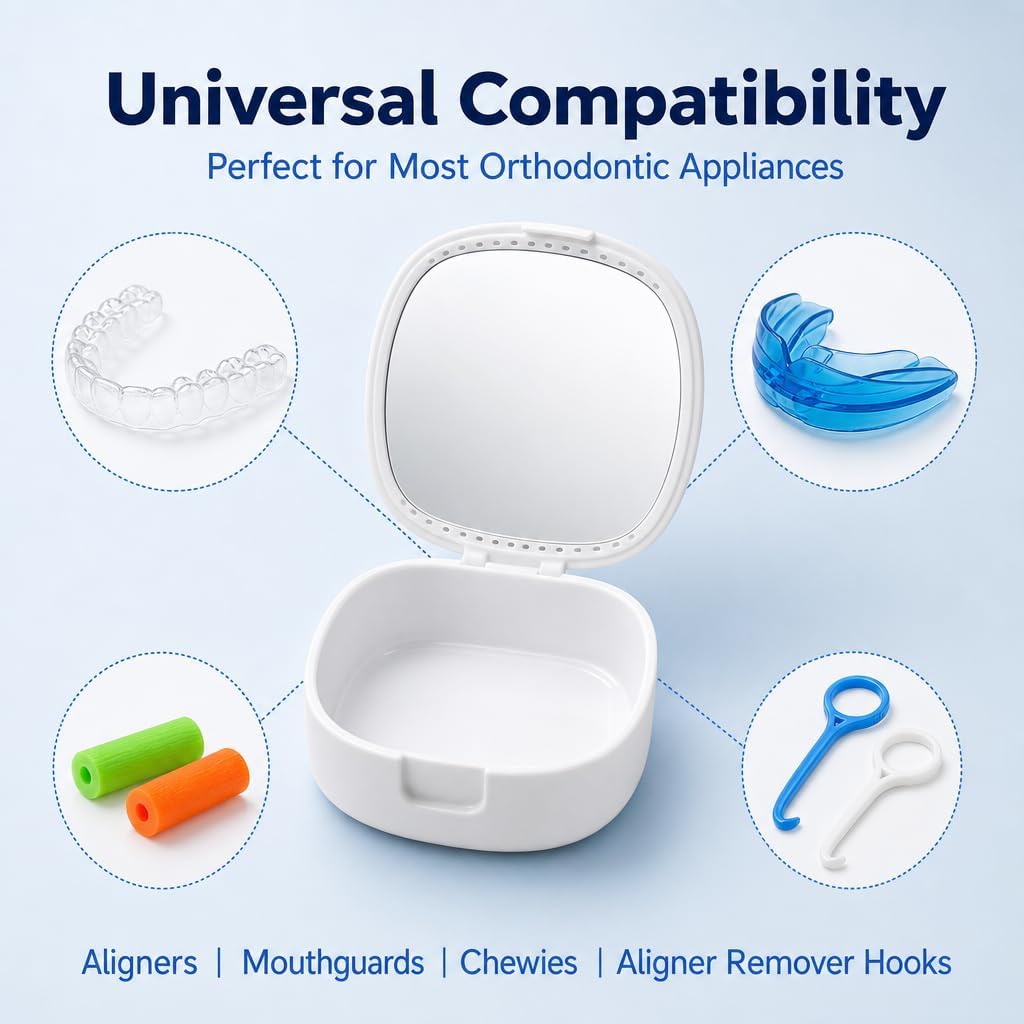 Slim Retainer Case Aligner Case Vent Holes with Aligner Remover Tool