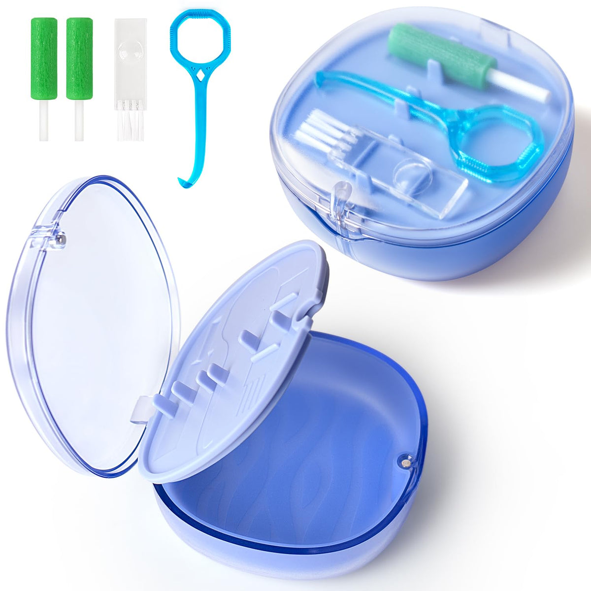 Aligner remover tool, With a Retainer Case with mirror and 2 Aligner Chewies, used for oral care removal and Storage, Compatible with Invisalign(Pink)