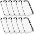 Dental Tray Medical Instruments Tool Trays Lab Metal Trays for Tattoo Bathroom Organizer Kitchen Food, 8.85 x 4.6 x 0.78 Inch