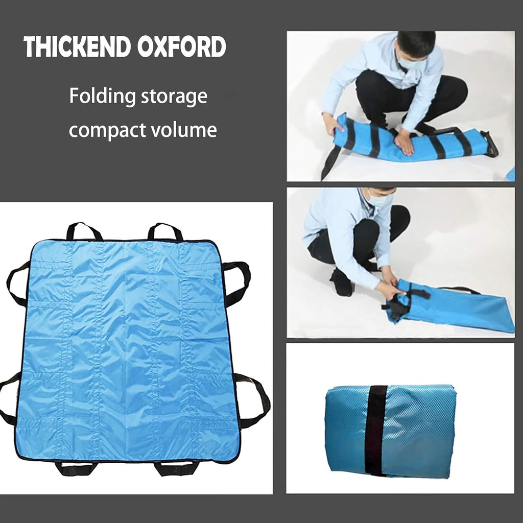 Bed Pad with Handles 48" X 40" Incontinence Mattress Bedding Protector Liner Underpad Straps for Easy Lift & Transfer Reusable Washable Hospital Quality