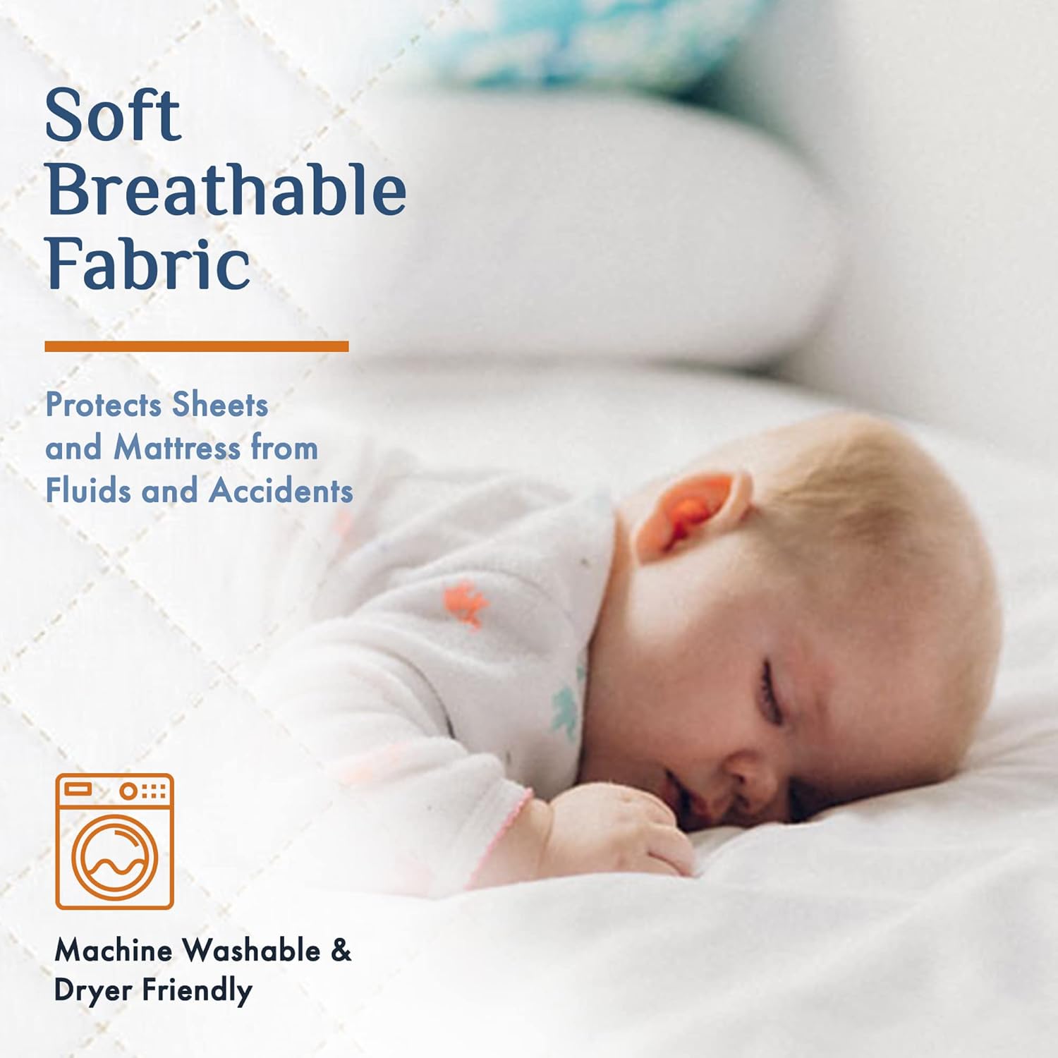 Washable Incontinence Bed Pad 36x60 – Soft, Absorbent & Waterproof Mattress Protector with Tuck-in Sides – Reusable Full/Queen Size Underpads for Kids, Adults, Seniors & Pets