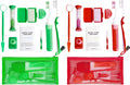 Uouovo Portable Orthodontic Oral Care Kit for Braces -2 Orthodontic Care Set - Dental Braces Kit, Interdental Brush Dental Wax Dental Floss Toothbrush Cleaning Kit(Purple & Blue) (Red_Green)